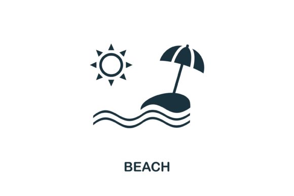 Beach Icon: A Versatile Design Asset for Creative Projects