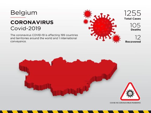 Belgium 3D Map: A Striking Visual for Coronavirus Infographics