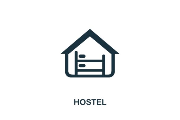 Hostel Icon: Simple Design for Versatile Use