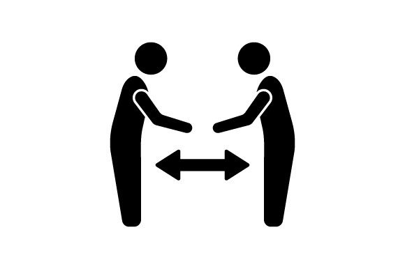 Social Distance Icon: A Versatile Design Asset for Modern Business Projects