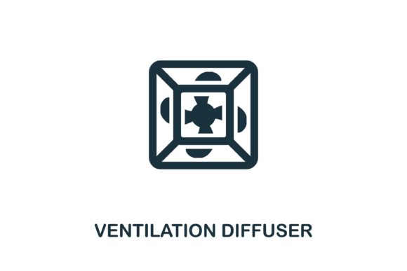 Ventilation Diffuser Icon for Creative Design Projects